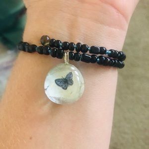 Butterfly charm bracelet